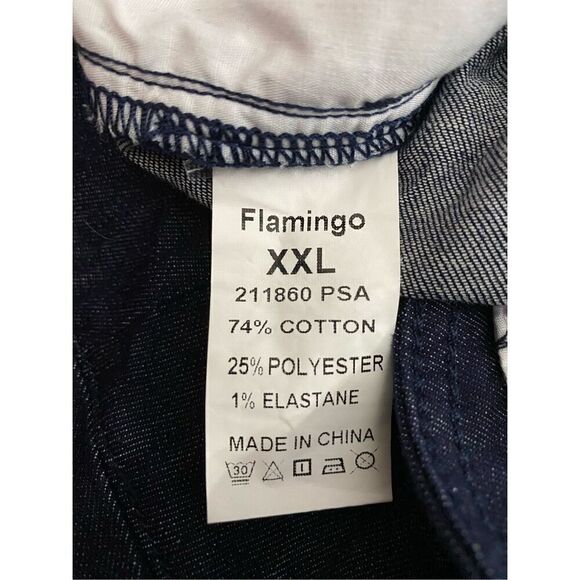 Flamingo Jeans Double Breasted Flare Pants Mid Rise Women’s Sz XXL - Picture 6 of 6